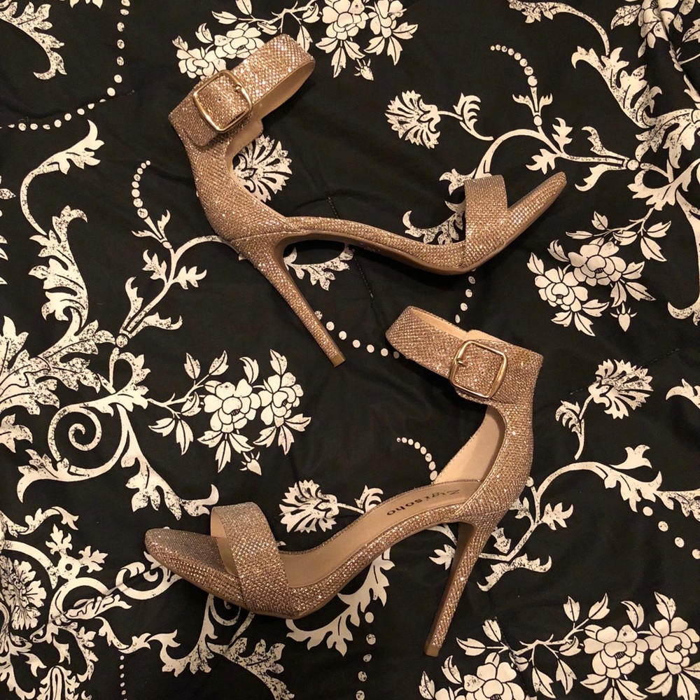Sparkly Gold Heels